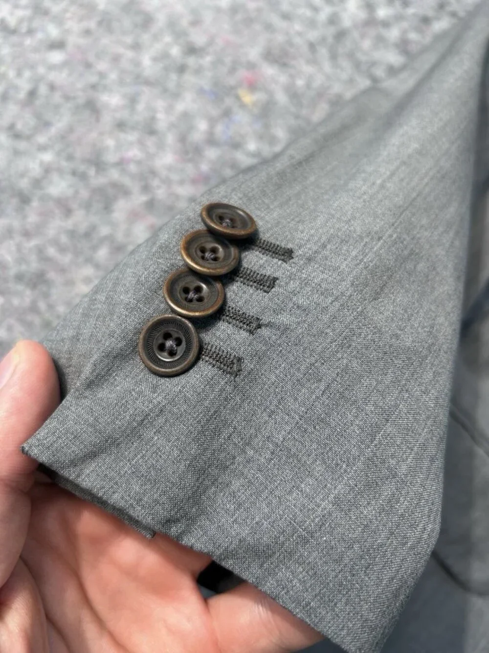 Versace Men’s Gray Wool Blazer Sport Coat Size 50R / US 40R Made In Switzerland